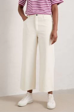Seasalt Cornwall Barnes Organic Cotton Denim Crop Trousers