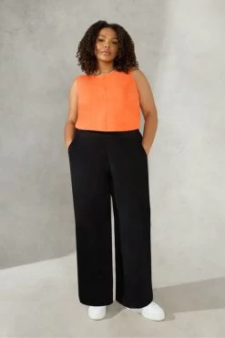 Live Unlimited Curve Wide Leg Black Trousers