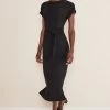 Phase Eight Yazmina Jersey Sleeveless Black Midi Dress -Fashion Women 190129s