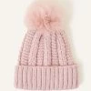 Accessorize Pink Luxe Pom Beanie -Fashion Women 193456s