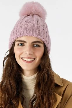 Accessorize Pink Luxe Pom Beanie -Fashion Women 193456s4