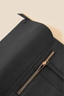 Accessorize Black Leather Cross-Body Messenger Bag -Fashion Women 206633s4