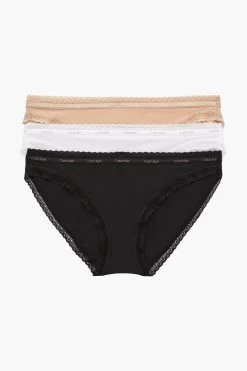 Calvin Klein Black Bottoms Up Refresh Bikini Briefs Three Pack