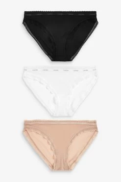 Calvin Klein Black Bottoms Up Refresh Bikini Briefs Three Pack -Fashion Women 209135s7