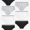 Next Monochrome Cotton Rich Logo Knickers 7 Pack -Fashion Women 273 631s