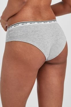 Next Monochrome Cotton Rich Logo Knickers 7 Pack -Fashion Women 273631s3