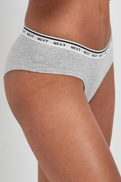 Next Monochrome Cotton Rich Logo Knickers 7 Pack -Fashion Women 273631s4