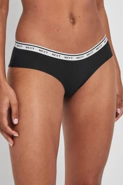 Next Monochrome Cotton Rich Logo Knickers 7 Pack -Fashion Women 273631s6