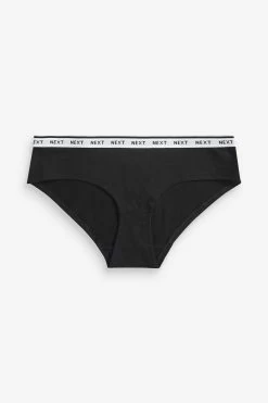 Next Monochrome Cotton Rich Logo Knickers 7 Pack -Fashion Women 273631s9