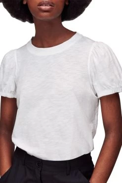 Whistles White Gathered Keyhole Back Top -Fashion Women 333578s3