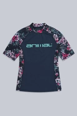 Animal Womens Blue Lucie Recycled Rash Vest -Fashion Women 337561s5