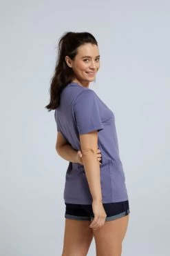 Animal Womens Purple Leena Organic Boxy T-Shirt -Fashion Women 337912s3