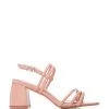 Moda In Pelle Natural Flare Heeled Sandals With Tubular Straps -Fashion Women 404167s