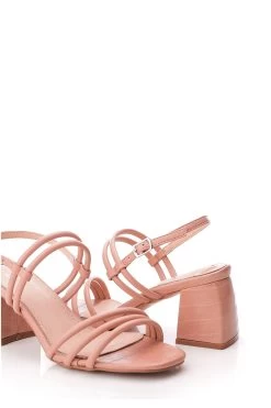 Moda In Pelle Natural Flare Heeled Sandals With Tubular Straps -Fashion Women 404167s4