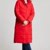 Joules Red Cotsland Hybrid Puffer Parka -Fashion Women 40A891s
