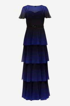 Phase Eight Black Rosalie Dip Dye Tiered Dress 13 Phase Eight Black Rosalie Dip Dye Tiered Dress -Fashion Women 420689s6