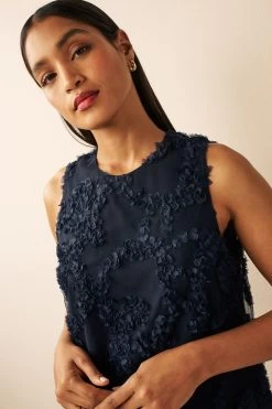 Next Navy 3D Embellished Shift Dress -Fashion Women 444631s5