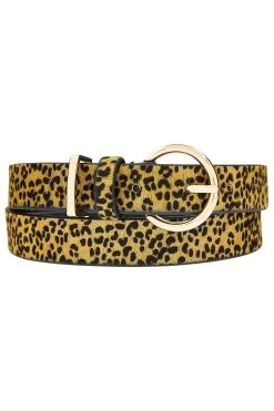 Accessorize Animal Leopard Leather Jeans Belt