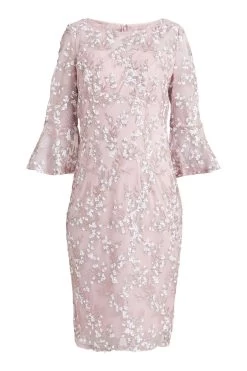 Gina Bacconi Pink Tanya Embroidered Lace Dress -Fashion Women 488994s6
