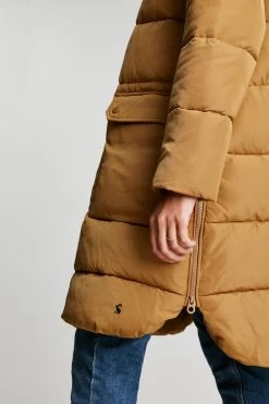 Joules Brown Whitwell Wr Mid-Length Puffer Jacket -Fashion Women 4YQ893s6