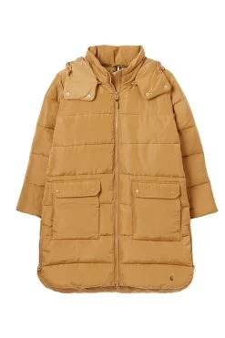 Joules Brown Whitwell Wr Mid-Length Puffer Jacket -Fashion Women 4YQ893s7