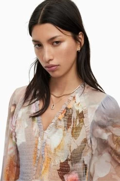 AllSaints Blue Maya Rosalia Top -Fashion Women 514263s4