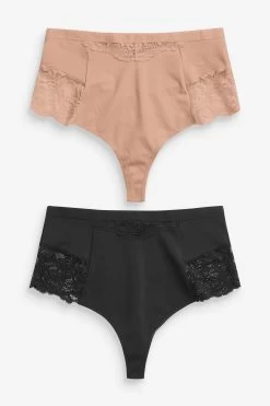 Next Tummy Control Light Shaping High Waist Thongs 2 Pack