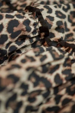 Another Sunday Leopard Print V-Neck Midi Dress -Fashion Women 537514s5