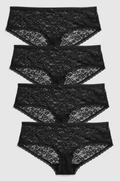 Next Black Lace Knickers 4 Pack