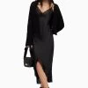 AllSaints Praia Black Dress -Fashion Women 548545s