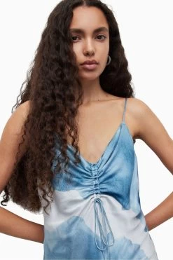 AllSaints Blue Alexia Mariana Dress -Fashion Women 552340s4