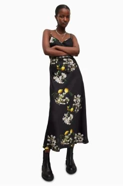 AllSaints Bryony Eugenia Black Dress -Fashion Women 559794s3