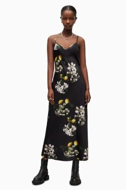 AllSaints Bryony Eugenia Black Dress -Fashion Women 559794s4