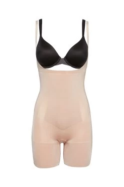 SPANX® Firm Control Oncore Open Bust Mid Thigh Bodysuit -Fashion Women 582 550s4