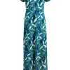Weird Fish Blue Mirren Organic Printed Maxi Dress -Fashion Women 611921s