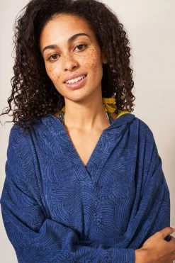 White Stuff Blue Karla Towelling Robe -Fashion Women 617094s4