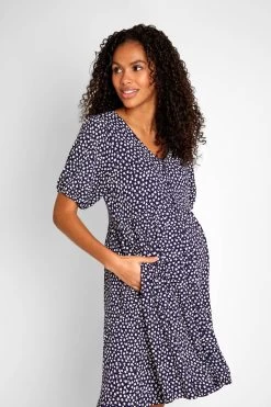 Jojo Maman Bebe JoJo Maman Bébé Ditsy Print V-Neck Maternity Dress -Fashion Women 649221s7