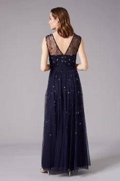 Phase Eight Blue Marcia Sequin Tulle Dress -Fashion Women 650143s2