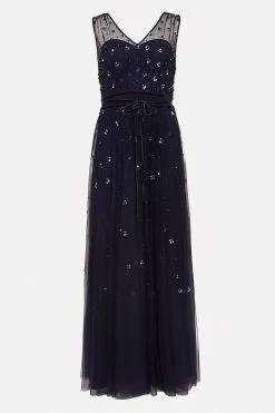 Phase Eight Blue Marcia Sequin Tulle Dress -Fashion Women 650143s5