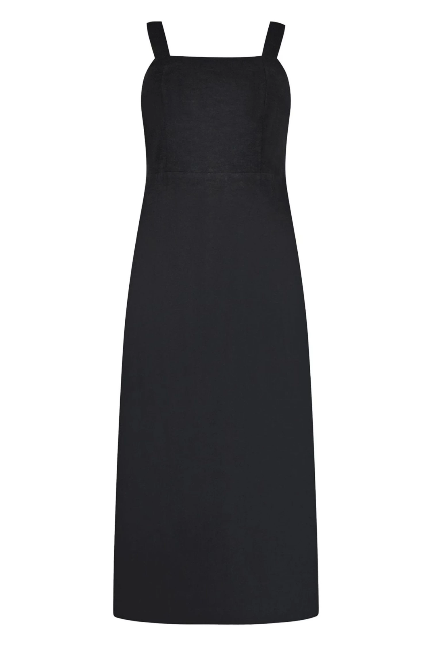 Ro&Zo Viscose Linen Strappy Black Cami Dress 5 Ro&Zo Viscose Linen Strappy Black Cami Dress - Image 3