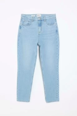 River Island Blue Denim High Rise Slim Mom Jeans -Fashion Women 662392s5