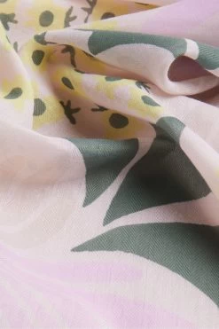 Ted Baker Pink Agnesse Floral Printed Square Scarf