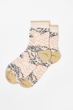 Oliver Bonas Pink Animal Mix Socks