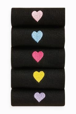 Next Heart Motif Ankle Socks Five Pack