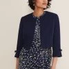 Phase Eight Blue Zoelle Bow Detail Jacket -Fashion Women 685109s