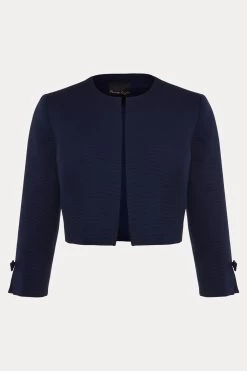 Phase Eight Blue Zoelle Bow Detail Jacket -Fashion Women 685109s6