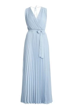 Gina Bacconi Blue Chelsey Maxi Dress With Pleat Skirt 11 Gina Bacconi Blue Chelsey Maxi Dress With Pleat Skirt -Fashion Women 690011s5