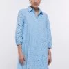 River Island Blue Puff Sleeve Shirt Dress -Fashion Women 692729s