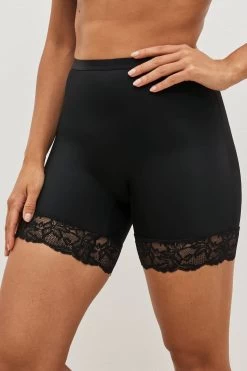 Next Black/Nude Tummy Control Shaping Lace Back Shorts 2 Pack