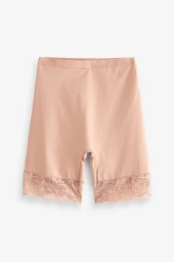 Next Black/Nude Tummy Control Shaping Lace Back Shorts 2 Pack -Fashion Women 693624s5